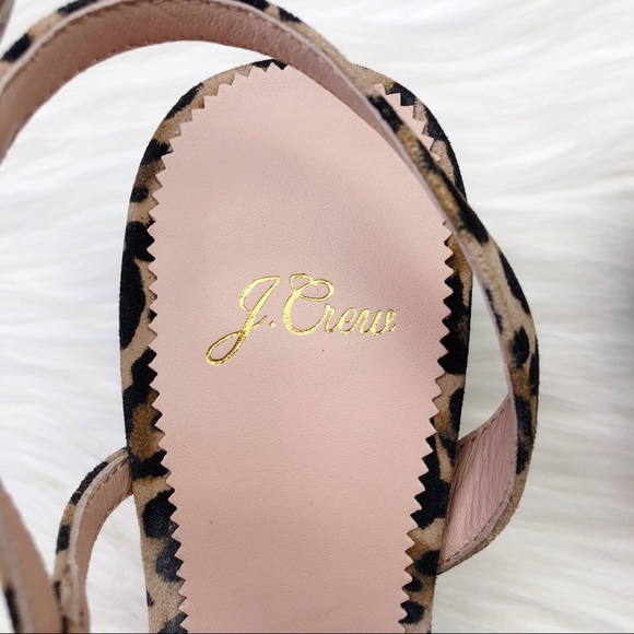 New J. Crew Odette Sandals in Leopard Suede - Picture 5 of 13